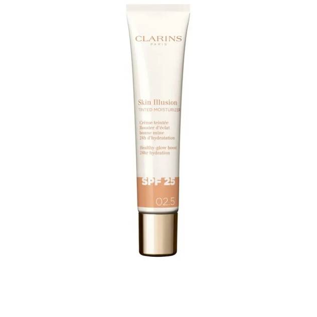 Crema faciala nuantatoare cu efect anti-imbatranire CLARINS SKIN ILLUSION TINTED MOISTURIZER SPF25 02.5 40 ml Crema faciala nuantatoare cu efect anti-imbatranire CLARINS SKIN ILLUSION TINTED MOISTURIZER SPF25 02.5 40 ml