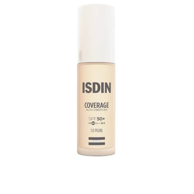 Fond de ten cu acoperire medie spre mare ISDIN COVERAGE SPF50+ 1.0 pearl 30 g Fond de ten cu acoperire medie spre mare ISDIN COVERAGE SPF50+ 1.0 pearl 30 g