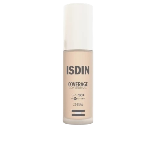 Fond de ten cu acoperire medie spre mare ISDIN COVERAGE SPF50+ 2.0 beige 30 g Fond de ten cu acoperire medie spre mare ISDIN COVERAGE SPF50+ 2.0 beige 30 g