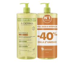 Set Ulei de dus hidratant si calmant A-DERMA EXOMEGA CONTROL 2000 ml