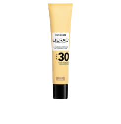 Fluid facial nuantator cu protectie solara LIERAC SUNISSIME SPF30 golden 40 ml