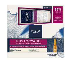 Set impotriva caderii parului PHYTO PARIS PHYTOCYANE MUJER CAÍDA REACCIONAL + CHAMPÚ 