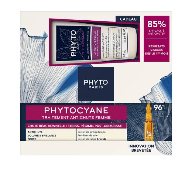 Set impotriva caderii parului PHYTO PARIS PHYTOCYANE MUJER CAÍDA REACCIONAL + CHAMPÚ 