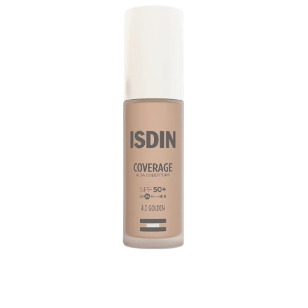 Fond de ten cu acoperire medie spre mare ISDIN COVERAGE SPF50+ 4.0 golden 30 g Fond de ten cu acoperire medie spre mare ISDIN COVERAGE SPF50+ 4.0 golden 30 g