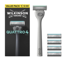 Aparat de ras cu 4 lame si 5 rezerve WILKINSON QUATTRO 4 1 buc