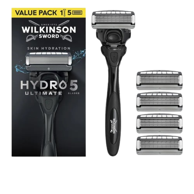 Set Aparat de ras cu 5 lame WILKINSON HYDRO 5 ULTIMATE 1 buc Set Aparat de ras cu 5 lame WILKINSON HYDRO 5 ULTIMATE 1 buc