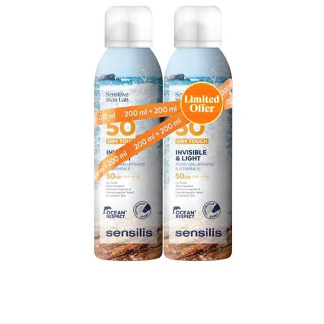 Set Spray cu protectie solara pentru corp Sensilis INVISIBLE & LIGHT SPF50+ 400 ml