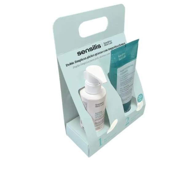 Set cosmetice de curatare pentru ten Sensilis DOBLE LIMPIEZA PIELES GRASAS ESSENTIAL 350 ml