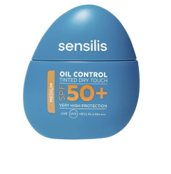 Fluid nuantator cu protectie solara pentru ten Sensilis OIL CONTROL DRY TOUCH SPF50+ medium 40 ml