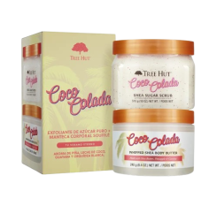 Set exfoliant si hidratant pentru corp TREE HUT EXFOLIANTE + MANTECA CORPORAL COCO COLADA 750 g