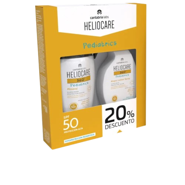 Set de protectie solara minerala pentru copii HELIOCARE 360° PEDIATRICS MINERAL SPF50+ 300 ml