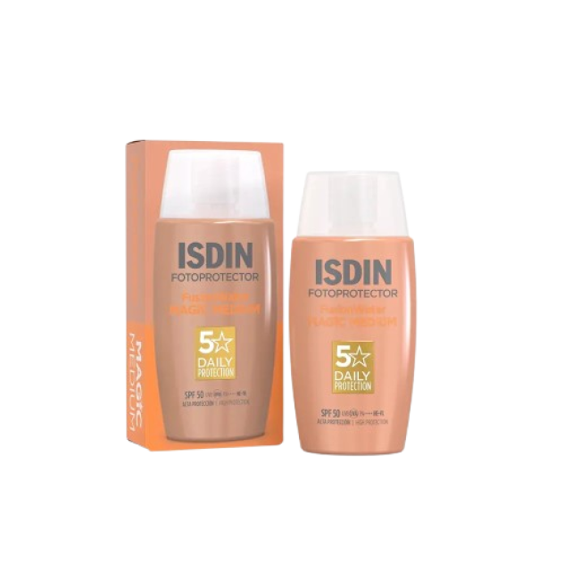 Crema nuantatoare pentru ten cu protectie solara ISDIN FOTOPROTECTOR SPF50 medium 50 ml