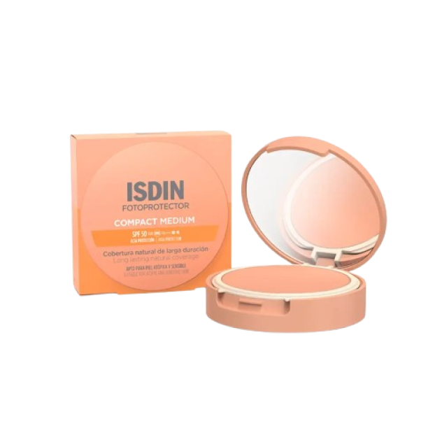 Pudra pentru ten cu protectie solara ISDIN FOTOPROTECTOR COMPACT SPF50 medium 10 g
