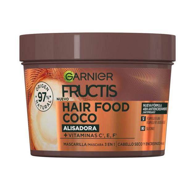 FRUCTIS HAIR FOOD macadamia mascarilla alisadora 390 ml