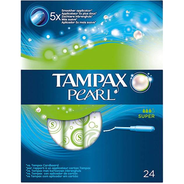 TAMPAX PEARL tampón super 24 uds