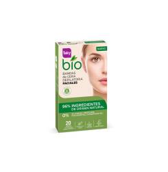 BIO NATURAL 0% bandas de cera faciales depilatorias 20 u