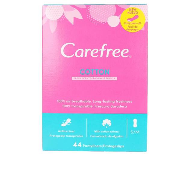 Carefree Salvaslip Cotton Fragancia Fresca 44 u