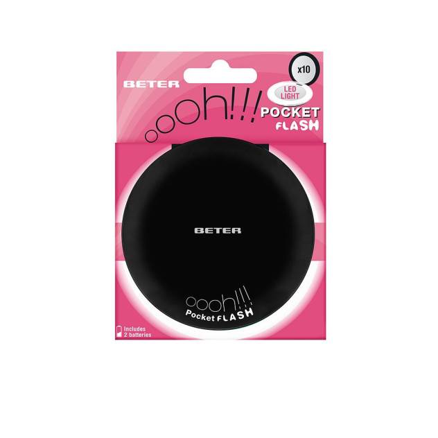 ESPEJO OHH! pocket flash con luz y aumento x10 #negro 1 u