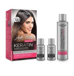 Set de ingrijire intensiva a parului KATIVA KERATIN ANTI-FRIZZ 3 buc