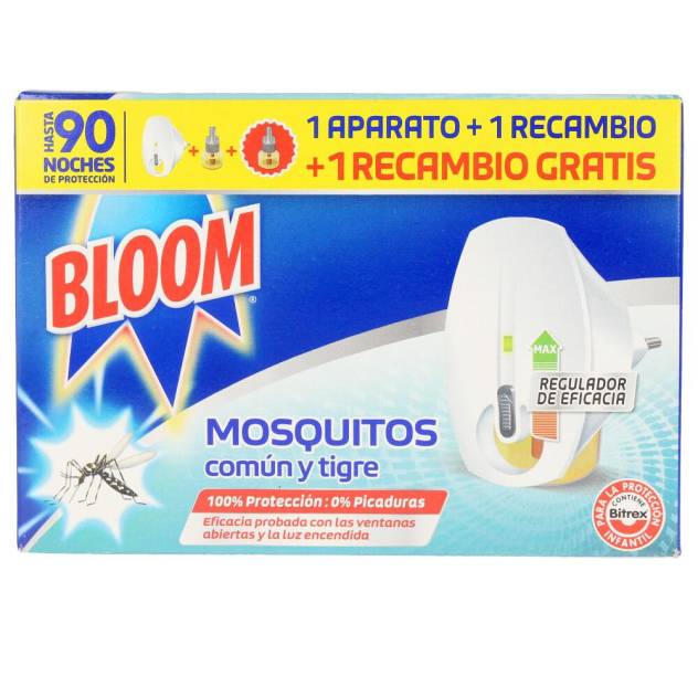 BLOOM MOSQUITOS aparato eléctrico + 2 recambios