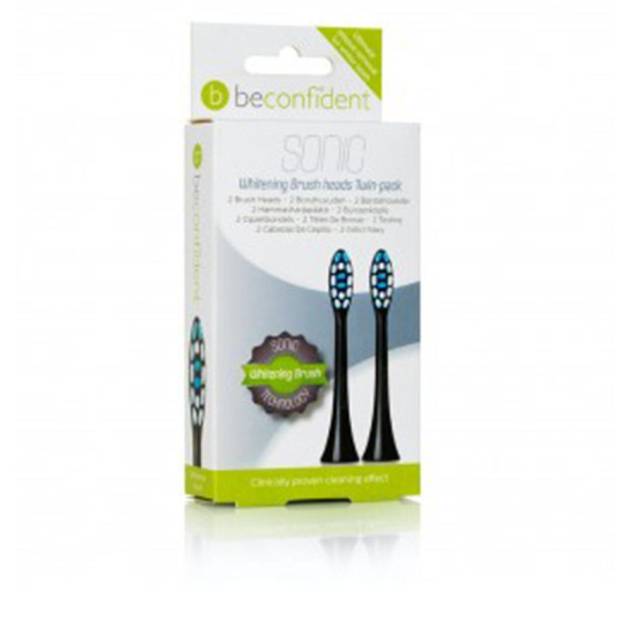 SONIC TOOTHBRUSH HEADS WHITENING BLACK lote 2 pz