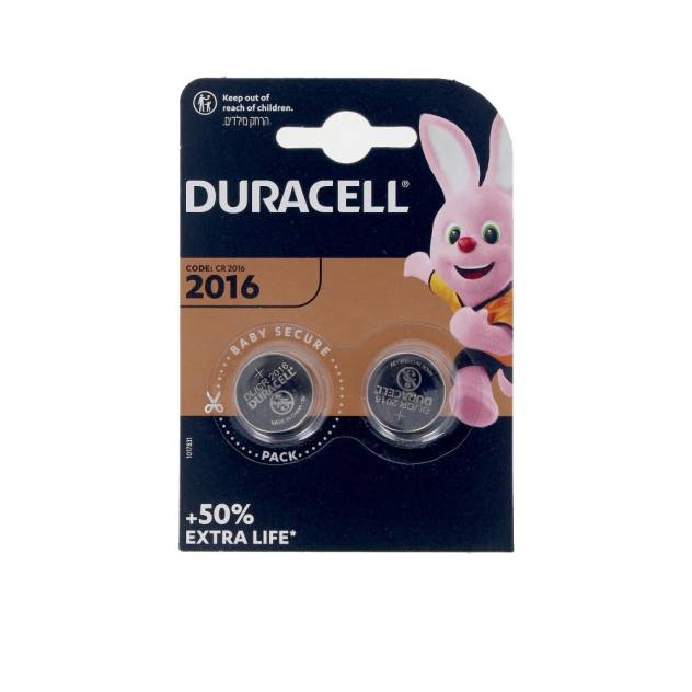 DURACELL BOTON LITIO 3V 2016 DL/CR2016 pilas pack x 2 u