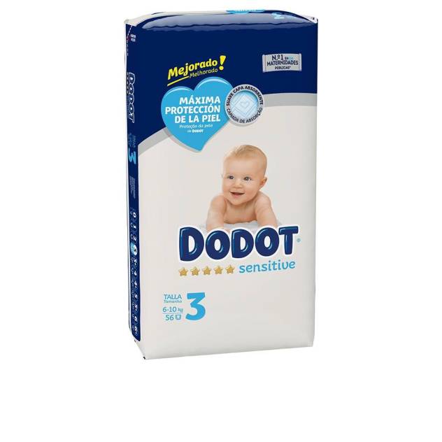 DODOT SENSITIVE talla 3 pañales 6-10 kg 56 u