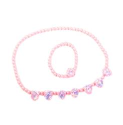 COLLAR CON PULSERA BOLITAS DE COLORES Y FRESAS lote 2 pz
