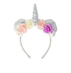 DIADEMA LENTEJUELAS unicornio 1 pz