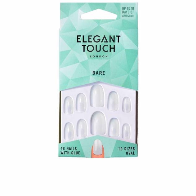 TOTALLY BARE nails with glue #oval 48 u