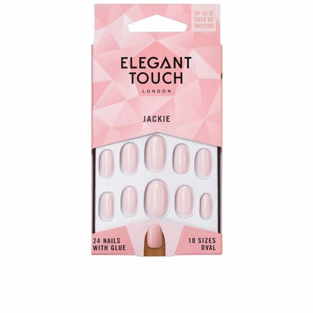 POLISHED COLOUR nails with glue oval #jackie