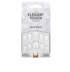 POLISHED COLOUR nails with glue squoval #quite white