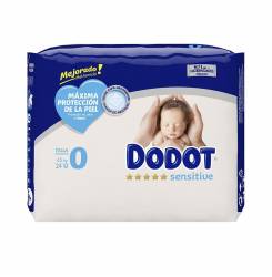 DODOT SENSITIVE RN talla 0 pañales menos 3 kg 24 u