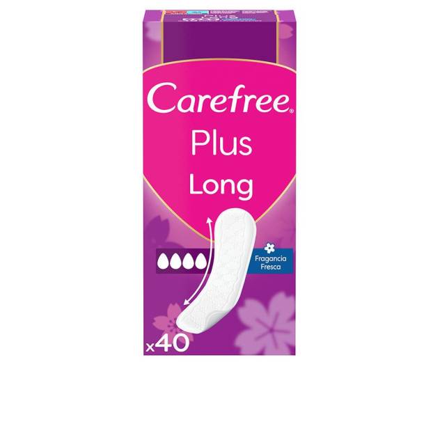 CAREFREE PLUS LONG protector fragancia fresca 40 u