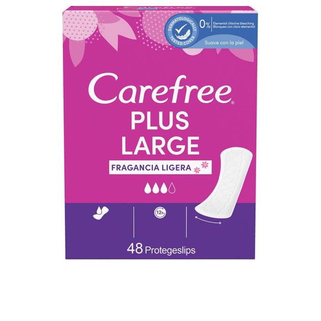 CAREFREE PLUS LARGE protector fragancia ligera 48 u