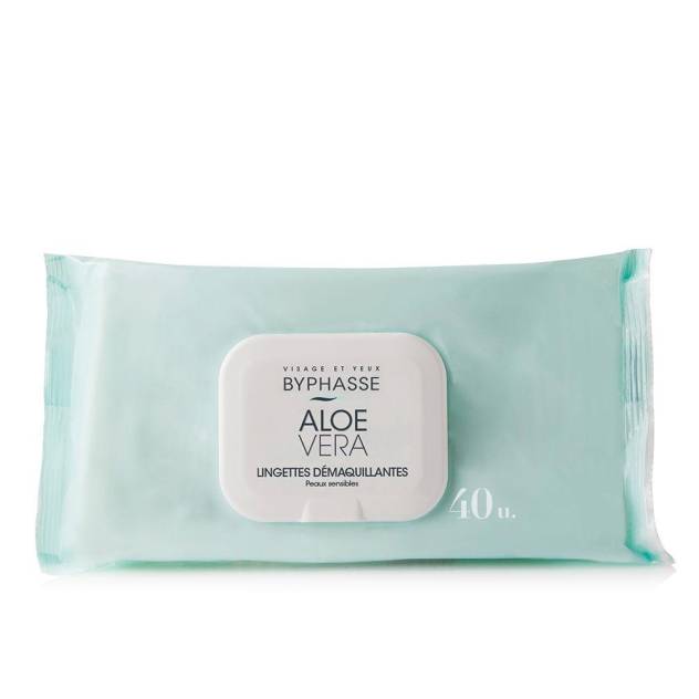 Servetele demachiante delicate cu aloe vera BYPHASSE TOALLITAS DESMAQUILLANTES 40 buc