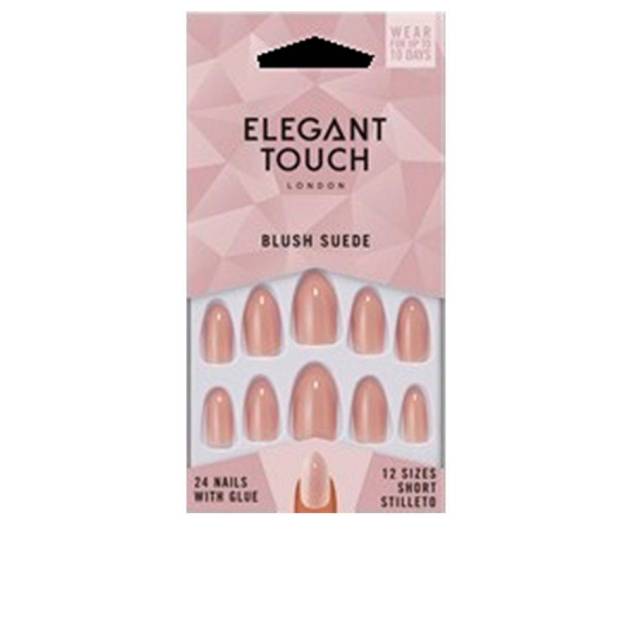 CORE COLOUR nails with glue short stiletto #blush suede 24 u