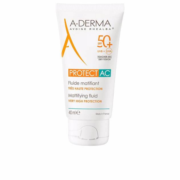 Fluid solar facial matifiant SPF 50+ A-DERMA Protect Ac 40 ml