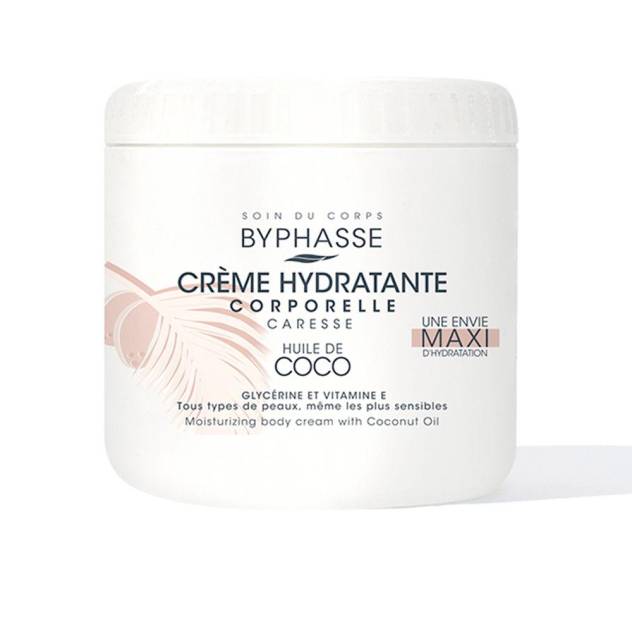Crema hidratanta pentru corp cu extract de nuca de cocos BYPHASSE CREMA HIDRATANTE 500 ml