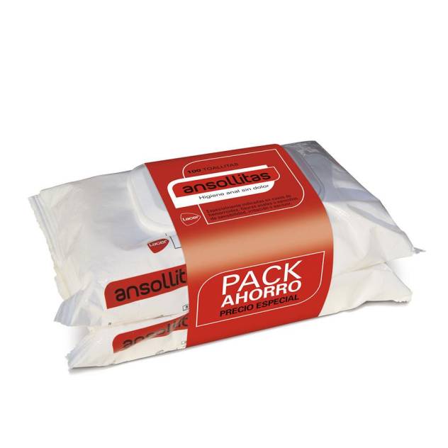 ANSOLLITAS TOALLITAS PACK 2 x 50 uds