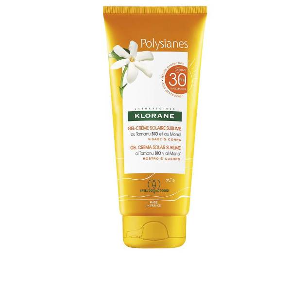 POLYSIANES MONOÏ Y TAMANU BIO gel solar cara y cuerpo SPF30 200 ml