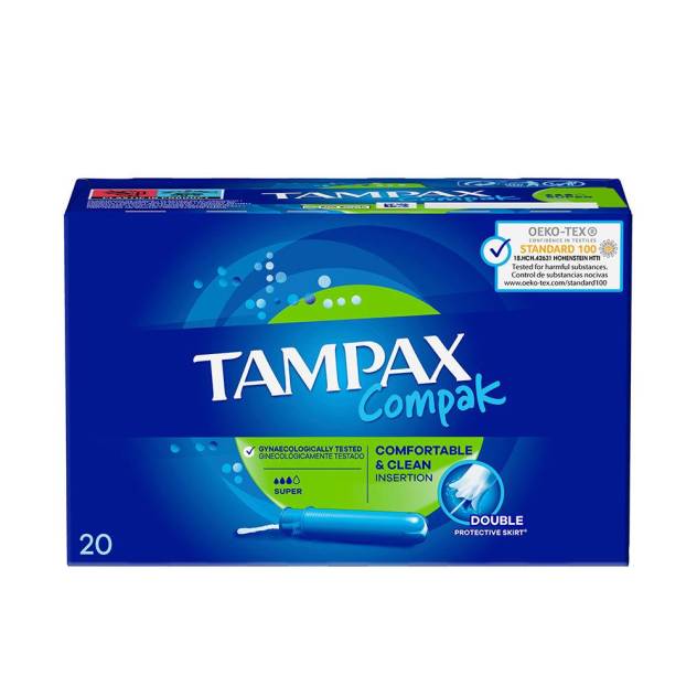 TAMPAX COMPAK tampón super 20 u