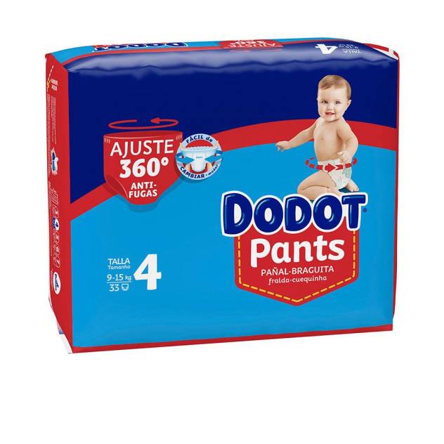 DODOT PANTS pañal-braguita talla 4 9-15 kg 33 u