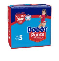 DODOT PANTS pañal-braguita talla 5 12-17 kg 30 u