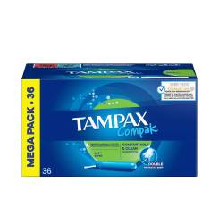 TAMPAX COMPAK tampón super 36 u