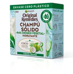 ORIGINAL REMEDIES champú sólido hidratante de coco 60 gr