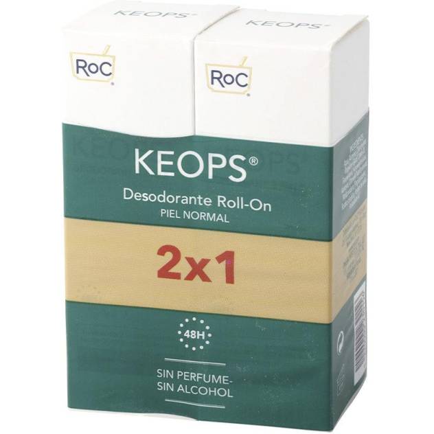 KEOPS desodorante ROLL-ON PIEL NORMAL lote 2 pz