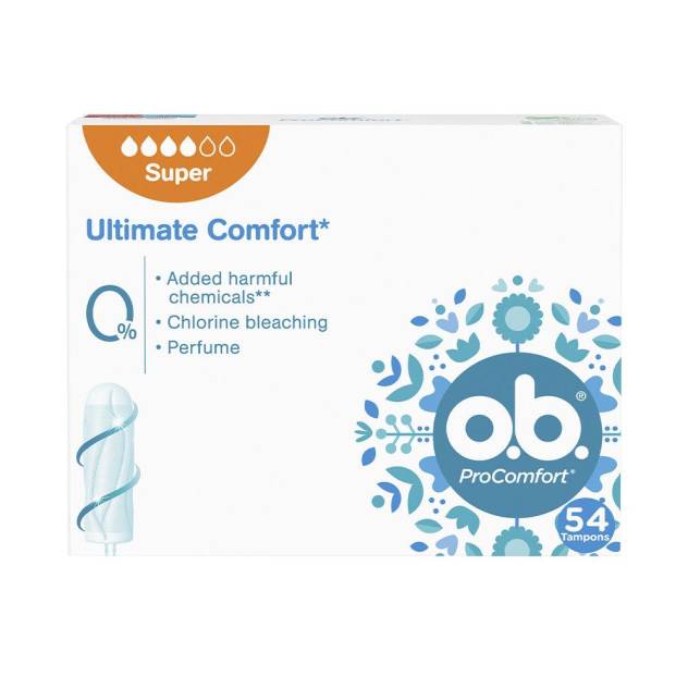 O.B. PROCOMFORT SUPER tampón 54 u