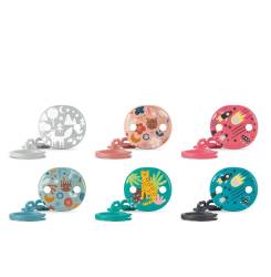 PRINTS broche pinza cadenita ovalado 1 u