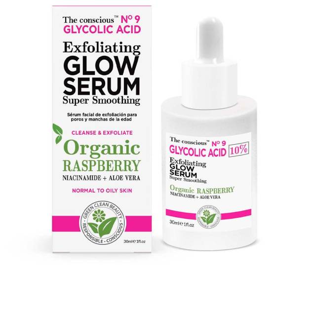 GLYCOLIC ACID exfoliating glow serum organic raspberry 30 ml